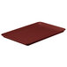 A burgundy rectangular MFG fiberglass display tray.