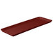 A burgundy rectangular MFG Tray display tray.