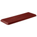 A burgundy rectangular fiberglass MFG Tray on a white background.