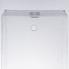 A clear plastic box with a circle in the middle.