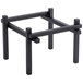 A black metal frame for a Cal-Mil beverage dispenser with four legs.