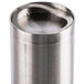 A stainless steel Cal-Mil beverage dispenser ice chamber.