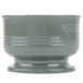A close-up of a grey Cambro Shoreline Collection bowl with a decorative design.
