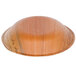 A TreeVive by EcoChoice palm leaf bowl with a brown rim on a white background.