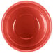 A red Libbey cantina bowl with a white background.