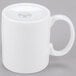 A white Libbey porcelain mug with a handle.