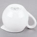 A white Libbey porcelain creamer with a handle.