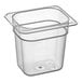 A clear plastic Cambro food pan.