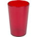 A close-up of a red plastic cup.