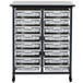 A white Luxor storage cart with black drawers.