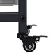 A white metal Luxor storage bin cart with black wheels.
