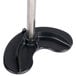A black and silver metal pusher assembly for a Robot Coupe commercial food processor.