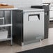 A stainless steel undercounter freezer with a single door, designed for commercial kitchen use.