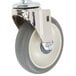 A Metro 5MPX swivel stem caster wheel with a metal frame.