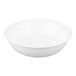 A bright white porcelain fruit bowl with a 9 oz. capacity.