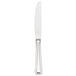 A Libbey stainless steel dinner knife with a solid handle and serrated blade.