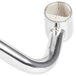 A stainless steel Metro ergonomic handle with a white background.