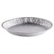 a close-up of a round aluminum pan