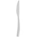 A stainless steel Libbey dinner knife.