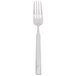 A stainless steel Libbey dinner fork with a silver handle.