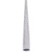 A silver Libbey Chivalry stainless steel bouillon spoon with a curved tip.