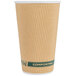 EcoChoice 16 oz. Sleeveless Kraft Compostable and Biodegradable Paper Hot Cup - 500/Case