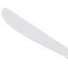 A white knife with a silver handle.