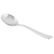 A Libbey stainless steel bouillon spoon with a silver handle.