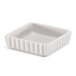 Hall China 8650ABWA Bright White 5 oz. Fluted Square Souffle / Creme Brulee Dish - 24/Case