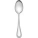 A Libbey stainless steel demitasse spoon with a tall thin handle.