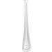 A silver fork with a clear handle.