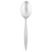 A stainless steel Libbey Contempra Demitasse spoon with a silver handle.