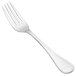 A Libbey stainless steel dessert fork with a silver handle.