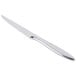 A close-up of a Libbey stainless steel steak knife with a silver handle.
