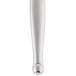 A silver World Tableware Esquire teaspoon with a white background.