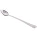 A Libbey stainless steel iced tea spoon with a silver handle.