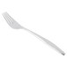 A close-up of a Libbey stainless steel dinner fork with a silver handle.