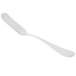 A silver Reserve by Libbey Santa Cruz butter spreader with a flat handle.