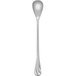 A silver Libbey Serenade iced tea spoon with a long handle.