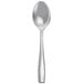 A silver Libbey stainless steel teaspoon.