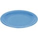 A Libbey blue porcelain plate with a wavy circular design.