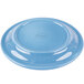 A close-up of a Libbey blueberry carved porcelain saucer with a round rim on a white background.