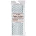 A package of Creative Converting jumbo paper straws with pastel blue and white stripes.