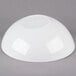 A Tablecraft white melamine bowl on a gray background.