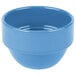 A blue bowl with a white background.