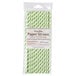 A package of green and white striped Creative Converting paper straws.