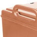 A beige plastic Cambro insulated soup carrier with handles.