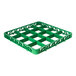 A green plastic 16-compartment glass rack extender for dishwashing and storage.
