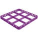 A lavender plastic grid with nine squares.