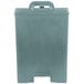 A grey Cambro Camtainer insulated soup carrier with a handle.